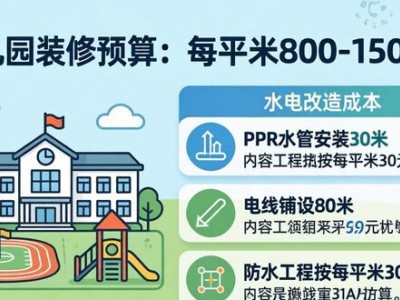 幼儿园装修预算：每平米800-1500元