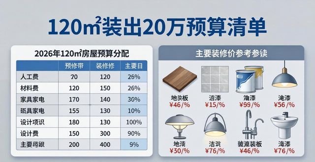 2026房屋装修预算清单_120平米装修报价_装修预算明细