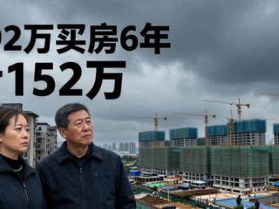 南京夫妻392万买房6年亏152万，江北新区房价跌惨了