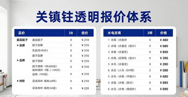 关镇铨整装报价单明细_装修预算透明体系_装修预算系统