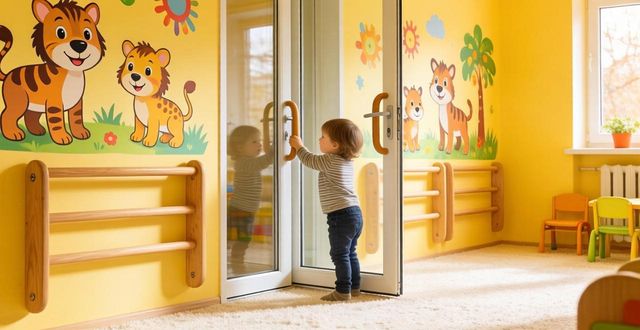 幼儿园墙面装修主题清晰材料丰富_幼儿园地面装修环保运动保护_欧式幼儿园装修风格
