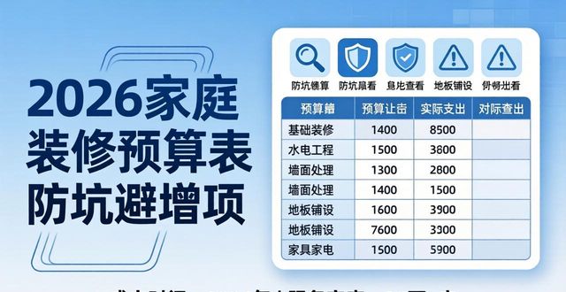 存量房装修上海_2026家庭装修预算表格_老房翻新装企测评