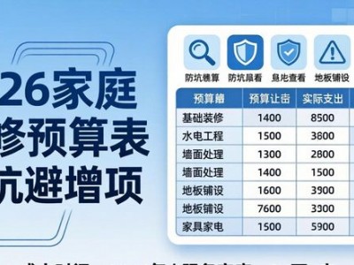 2026家庭装修预算表 防坑避增项