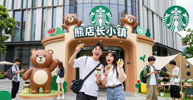 星巴克熊店长小镇 长宁来福士 潮玩IP_星巴克装修风格