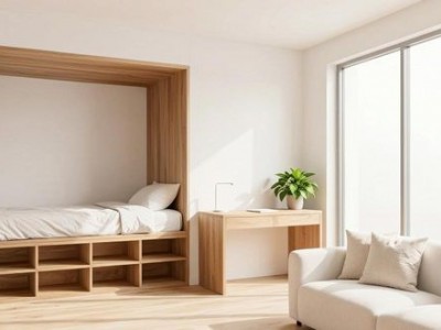 现代家居装修风格图片 123㎡简约三居，米白原木超治愈
