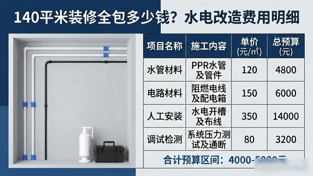 140平米装修费用明细表_140平米装修全包费用_简装精装豪装价格