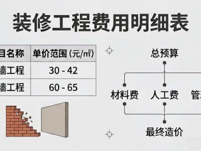 140平装修费用明细表：15-30万预算怎么花？