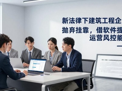 新法律下建筑工程企业：抛弃挂靠，借软件提升运营风控能力