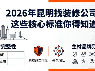 2026年昆明找装修公司，这些核心标准你得知道
