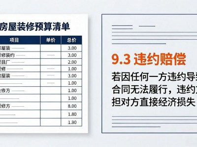 2026房屋装修预算清单 避坑合同模板