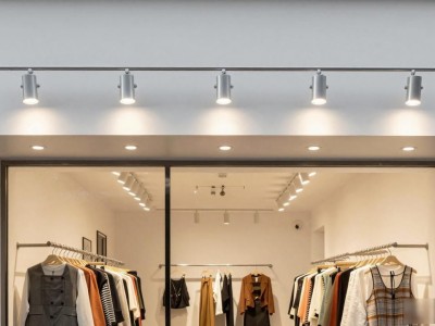 服装店门头别致装修风格图片 轨道灯让陈列更高级