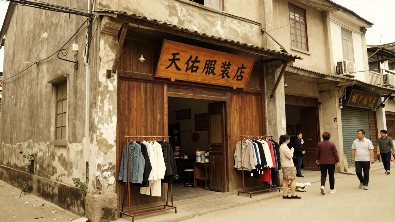 实体店转型经验分享_县城裁缝店生意经_服装店门头别致装修风格图片
