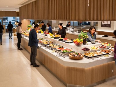 自助餐厅装修餐台怎么摆？附多样风格图片及美食选择优势