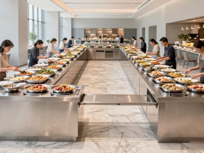 自助餐厅装修风格图片，怎么摆餐台才显高档实用