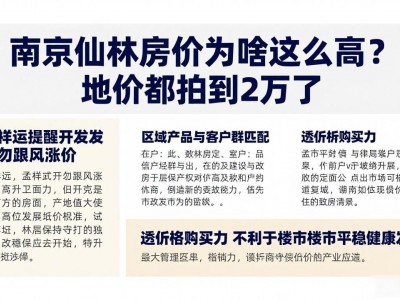 南京仙林房价为啥这么高？地价都拍到2万了