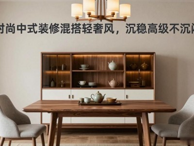 时尚中式装修混搭轻奢风，沉稳高级不沉闷