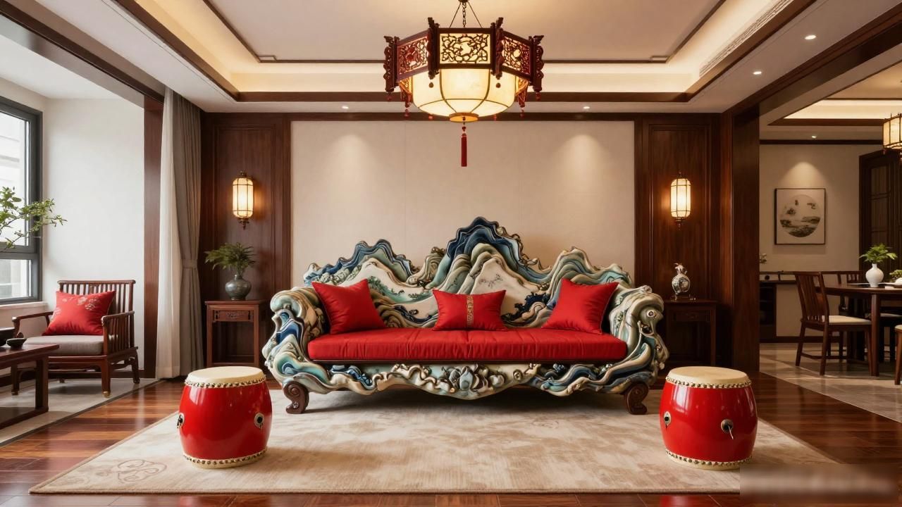 全屋定制 红木家具_时尚中式装修风格混搭_中式全案设计