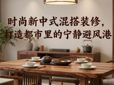 时尚新中式混搭装修，打造都市里的宁静避风港