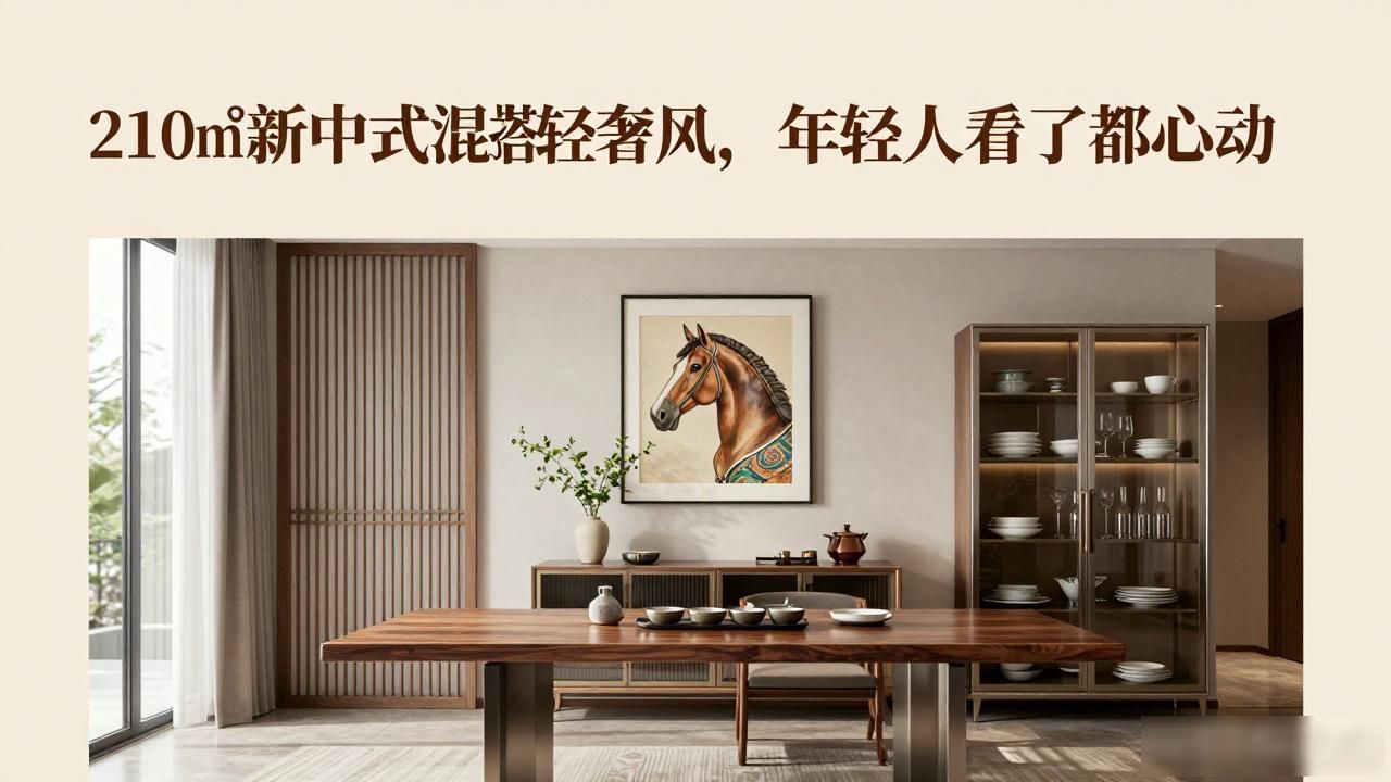 新中式风格家庭装修_轻奢元素融入室内设计_时尚中式装修风格混搭