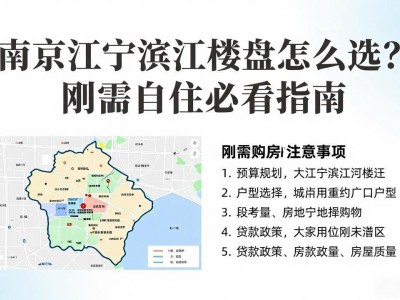 南京江宁滨江楼盘怎么选？刚需自住必看指南