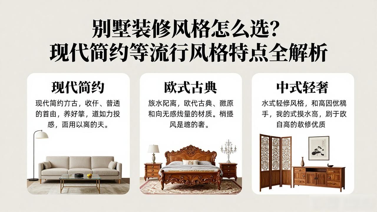 现代简约欧式北欧田园工业风日式_如何选择适合自己的装修风格_别墅装修风格选择