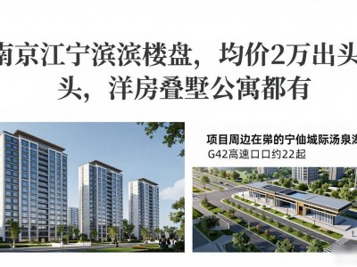 南京江宁滨江楼盘，均价2万出头，洋房叠墅公寓都有