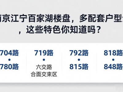 南京江宁百家湖楼盘，多配套户型全，这些特色你知道吗？