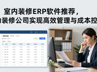 室内装修erp软件推荐，助装修公司实现高效管理与成本控制