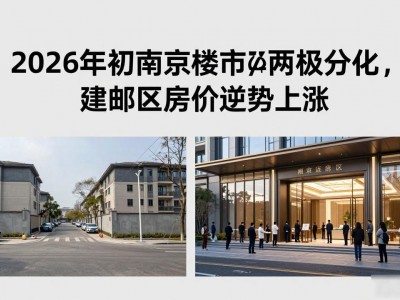 2026年初南京楼市两极分化，建邺区房价逆势上涨