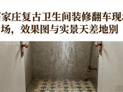 石家庄复古卫生间装修翻车现场，效果图与实景天差地别