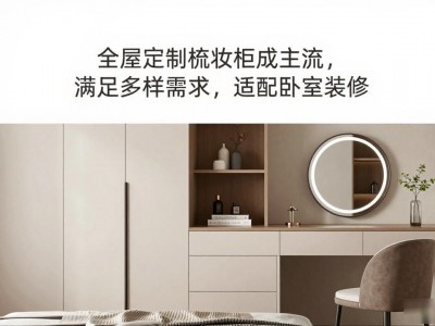 全屋定制梳妆柜成主流，满足多样需求，适配卧室装修