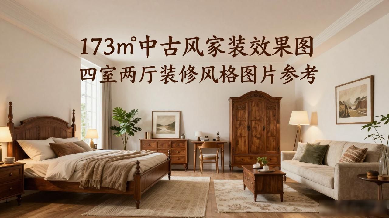 中古风格新居设计_173平米四室两厅两卫改造_家庭装修风格图片