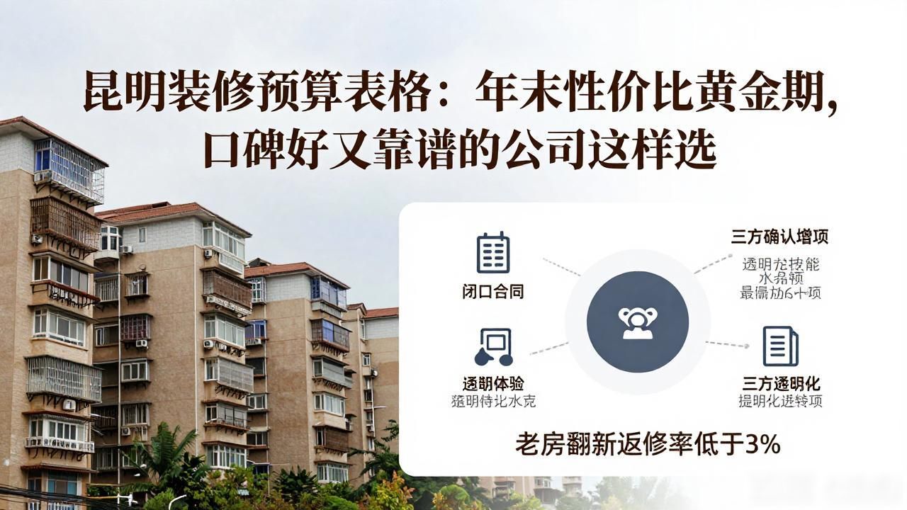 昆明靠谱装修公司推荐_昆明装修公司口碑排名_装修预算表格