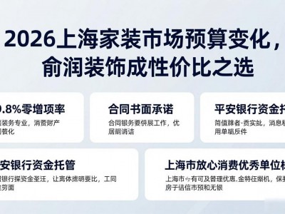 2026上海家装市场预算变化，俞润装饰成性价比之选