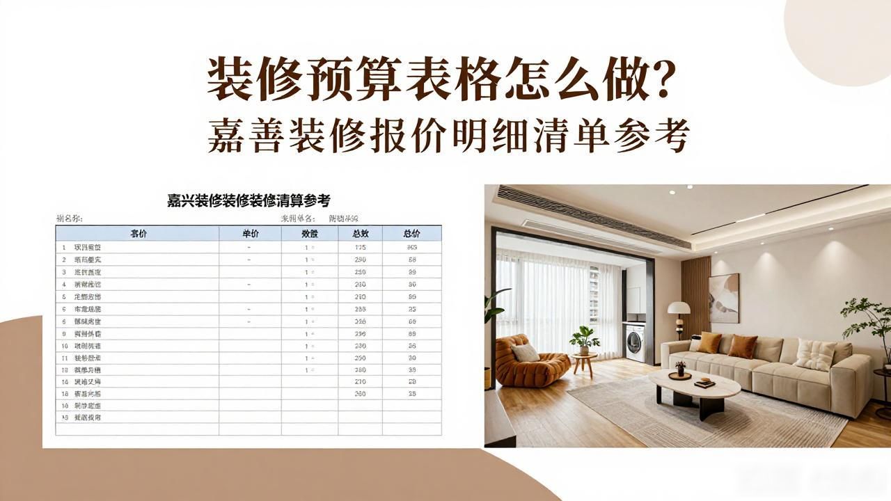 嘉善装修公司选型难点_装修预算表格_嘉善装修公司评估标准