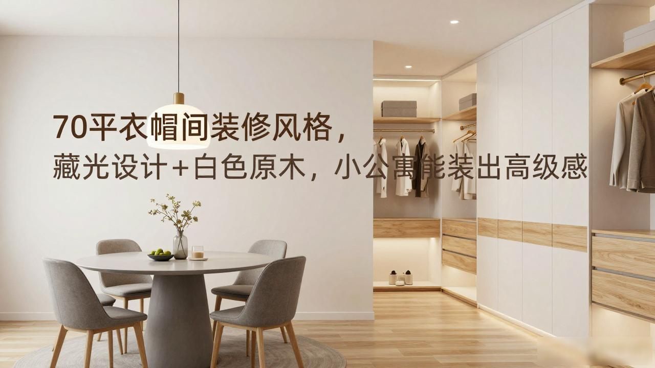 衣帽间装修风格_现代极简风格小公寓设计_70平米现代极简小公寓装修