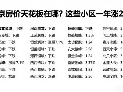 南京房价天花板在哪？这些小区一年涨21%