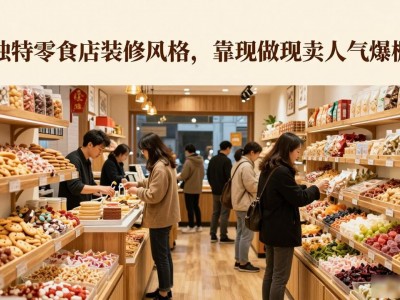 独特零食店装修风格，靠现做现卖人气爆棚