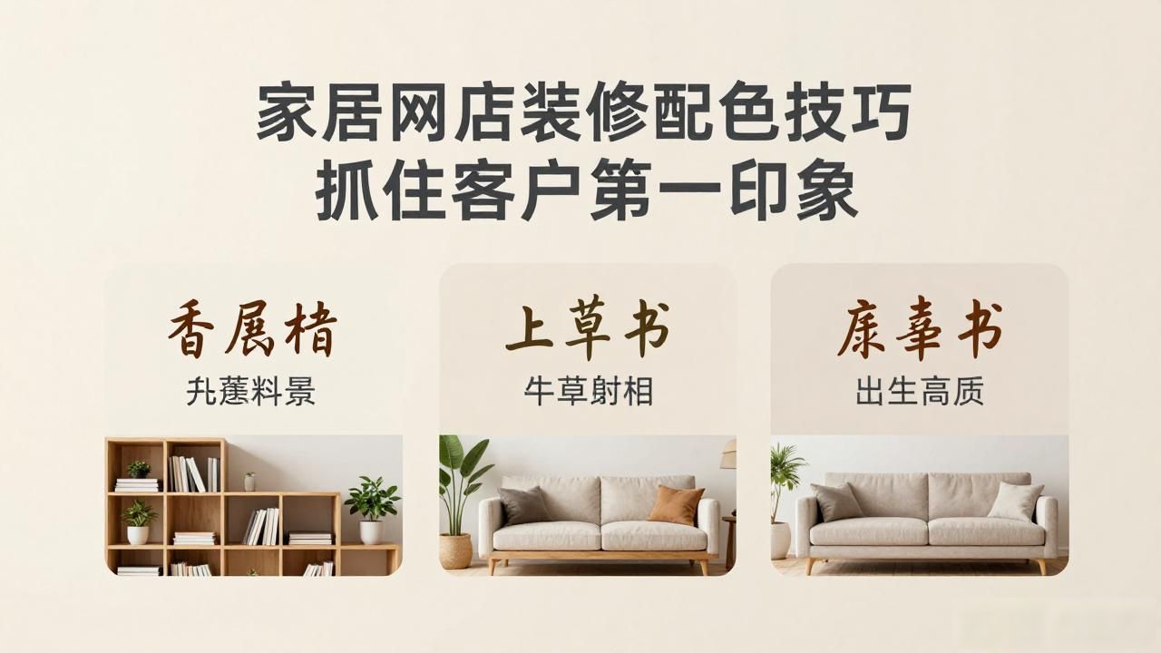 店铺风格塑造_色彩文案图案设计_家居网店店铺装修风格和配色