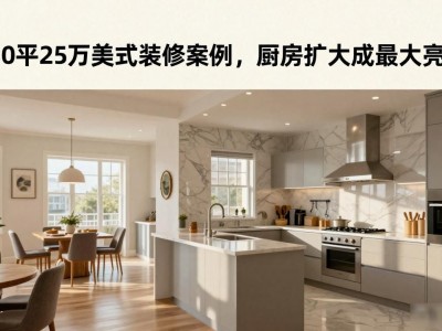 130平25万美式装修案例，厨房扩大成最大亮点