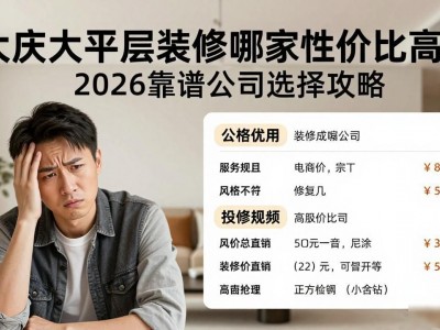 大庆大平层装修哪家性价比高？2026靠谱公司选择攻略