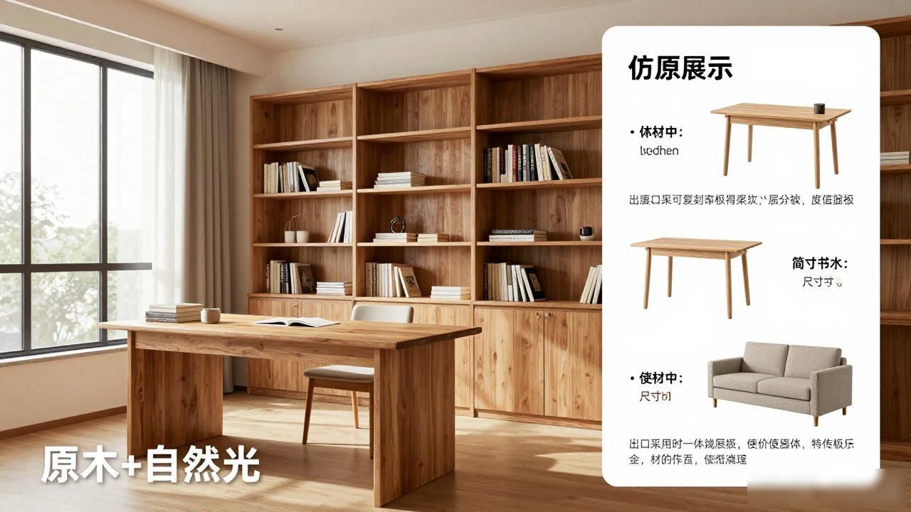 书房装修风格_复古自然风住宅_材质与光线营造高级感