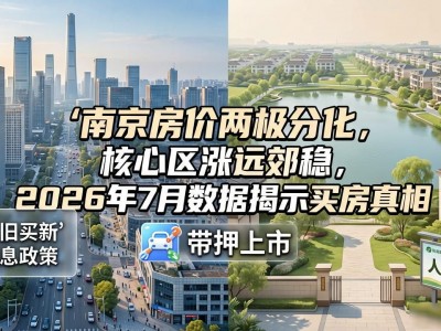 南京房价两极分化，核心区涨远郊稳，2026年7月数据揭示买房真相