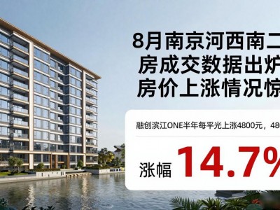 8月南京河西南二手房成交数据出炉，房价上涨情况惊人