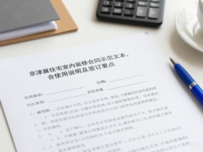 京津冀住宅室内装修合同示范文本，含使用说明及签订要点