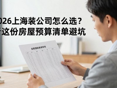2026上海装修公司怎么选？看这份房屋预算清单避坑