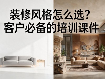 装修风格怎么选？客户必备的培训课件