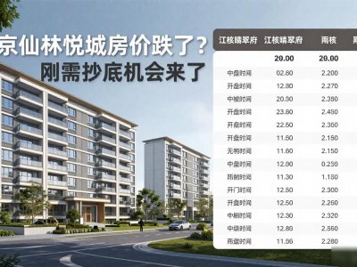 南京仙林悦城房价跌了？刚需抄底机会来了