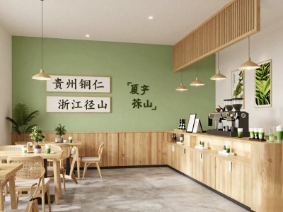 饮品店装修指南：抹茶爆火，怎么设计风格才吸客？
