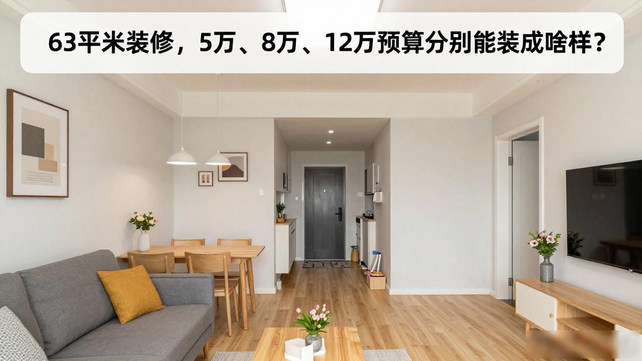 5万8万12万装修效果_63平米装修预算对比_装修风格分类图片大全